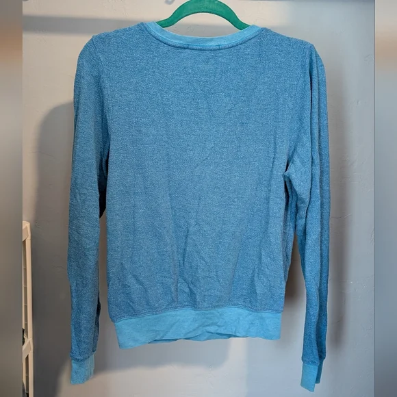 Wildfox Blue Sweatshirt Swim All Day Dance All Night Fall In Love Pizza - Picture 3 of 6